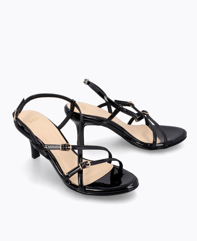 Maeve Strappy Heel Sandals - Black