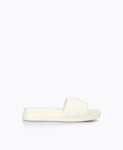Gracia Slide Sandals - Beige