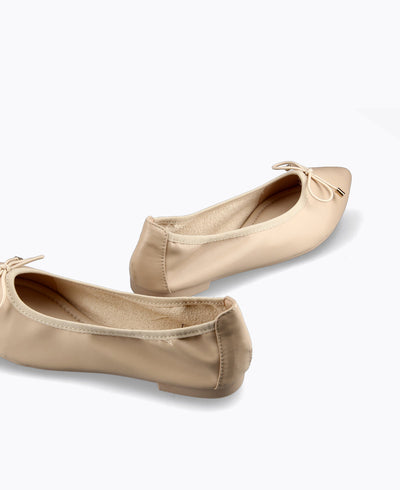 Phoebe Ballerina Flats - Nude