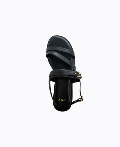 Jolie Flat Sandals - Black