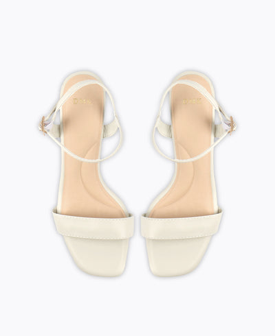 Evelyn Block Heel Sandals - Beige