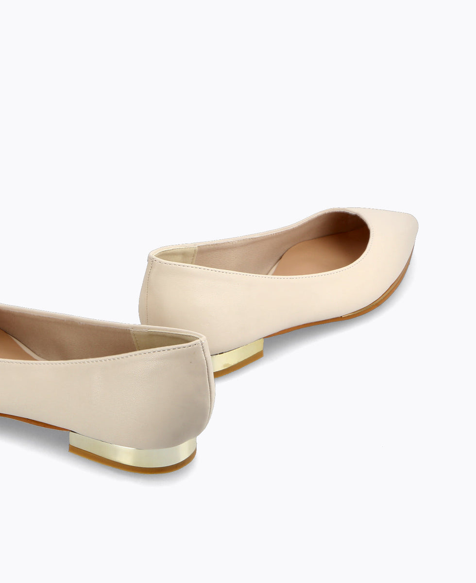 Felicity Flat Pumps Beige – DMK1