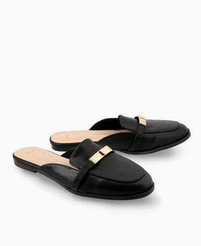 Morgan Mule Loafers - Black