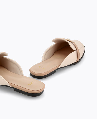Morgan Mule Loafers - Cream