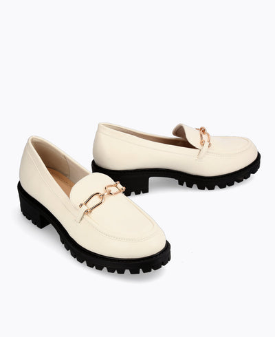 Alice Platform Loafers - Beige