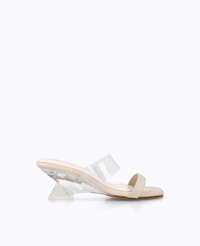 Jackie Heel Sandals - Beige