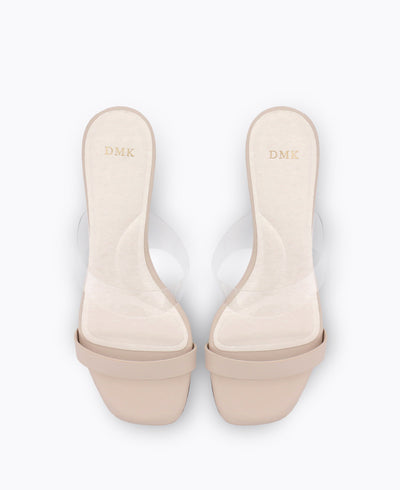 Jackie Heel Sandals - Beige
