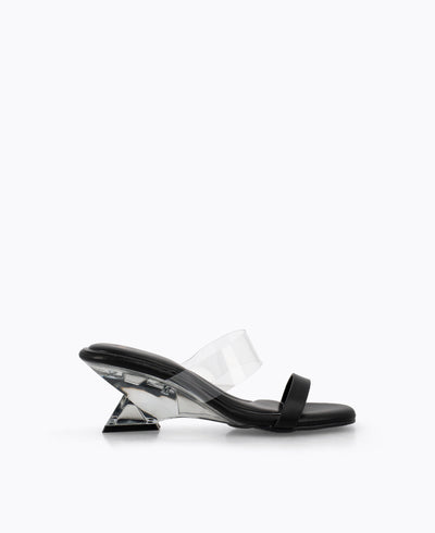 Jackie Heel Sandals - Black