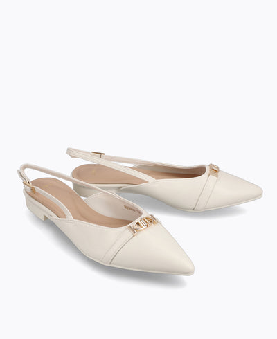 Jean Slingback Pumps - Beige