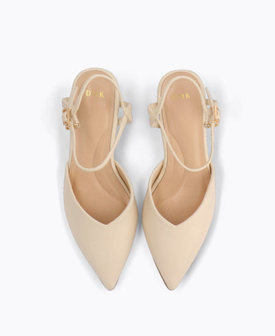 Jessie Heel Pumps - Beige