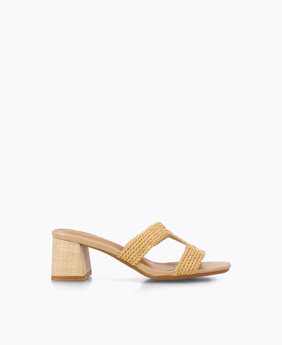 Lara Heel Sandals - Beige