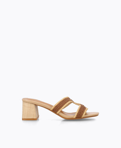 Lara Heel Sandals - Brown