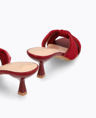 Marisa Heel Sandals - Maroon