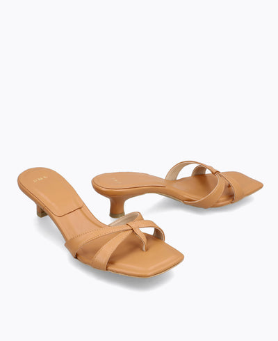 Miko Heel Sandals - Almond