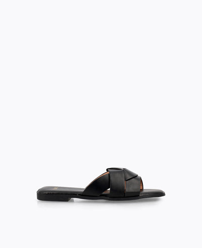 Ramona Flat Sandals - Black