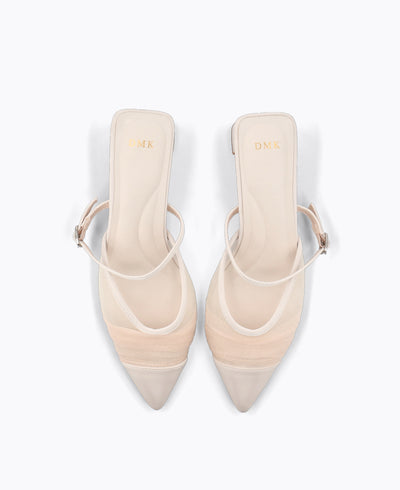 Tiana Heel Pumps - Pearl Beige