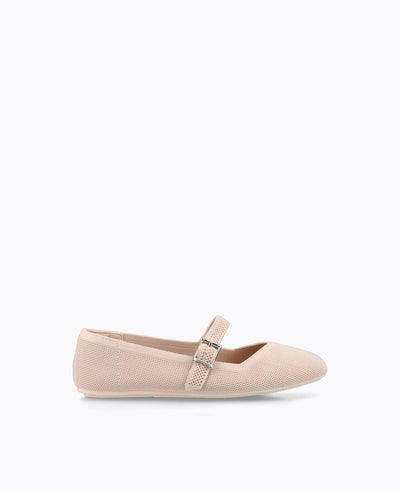Winnie Mary Jane Flats - Beige
