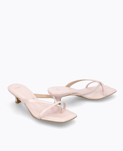 Kayla Thong Heel Sandals - Pink