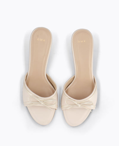 Riley Heel Sandals - Beige