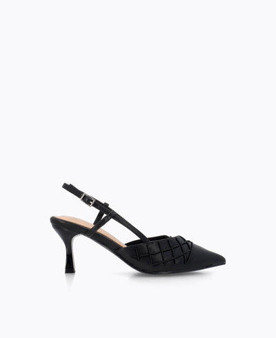 Shelly Slingback Heel Pumps - Black