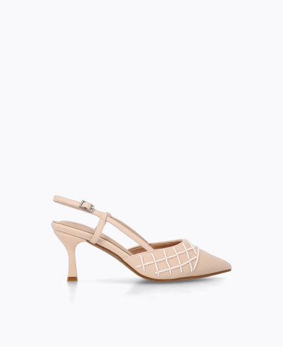 Shelly Slingback Heel Pumps - Pink