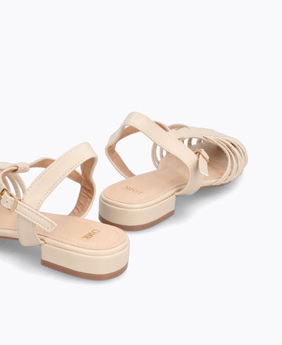 Bernice Flat Sandals - Beige