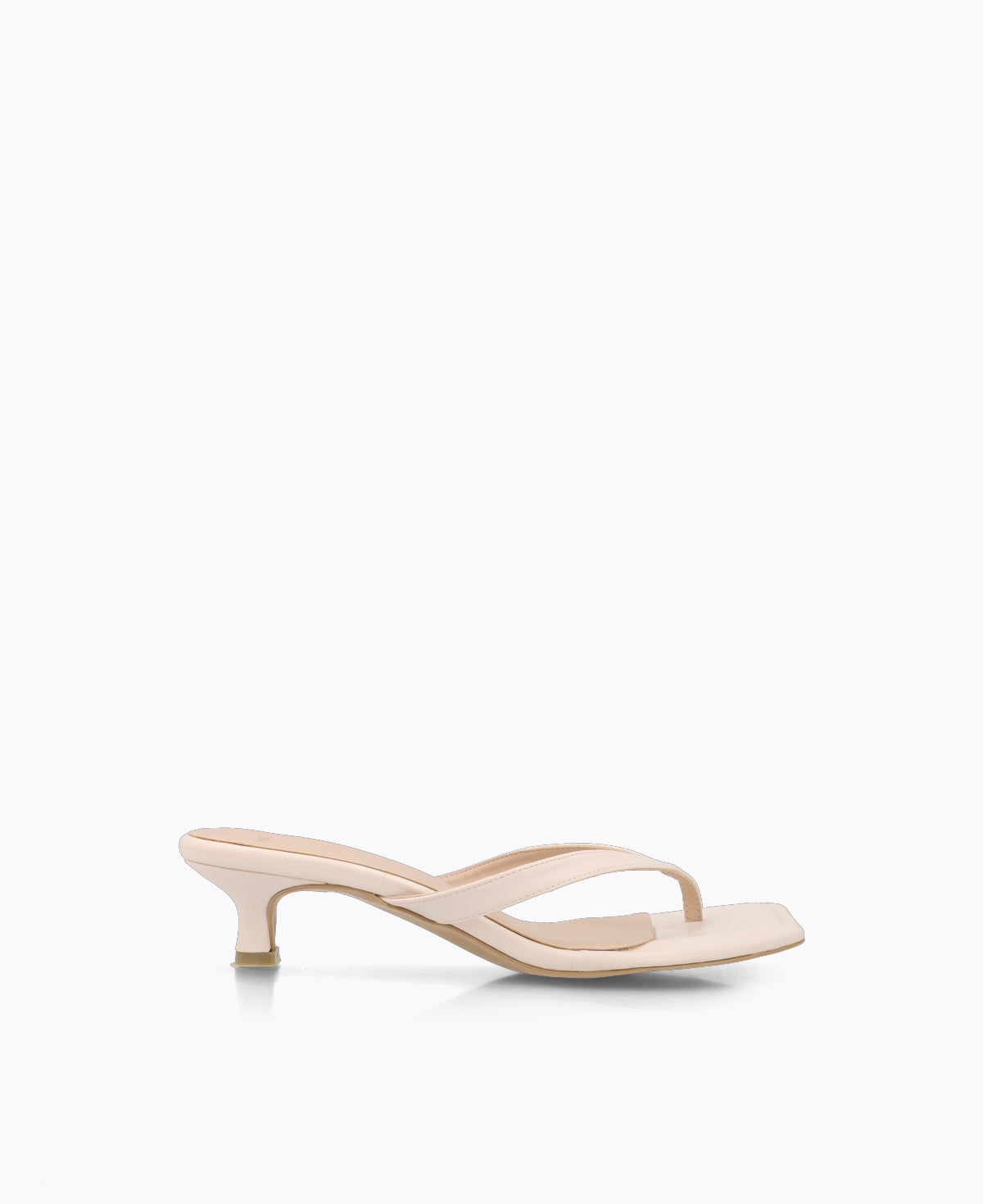 Karleen Thong Heel Sandals - Beige