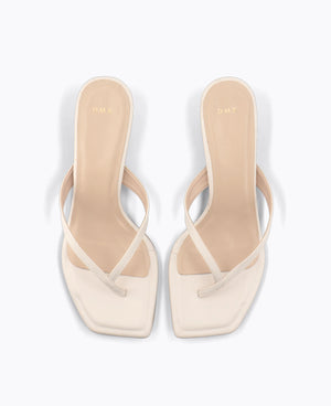 Karleen Thong Heel Sandals - Beige
