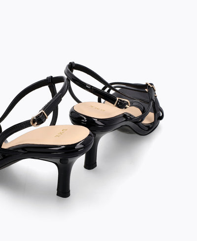 Maeve Strappy Heel Sandals - Black