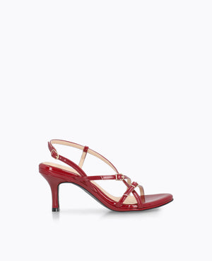 Maeve Strappy Heel Sandals - Maroon
