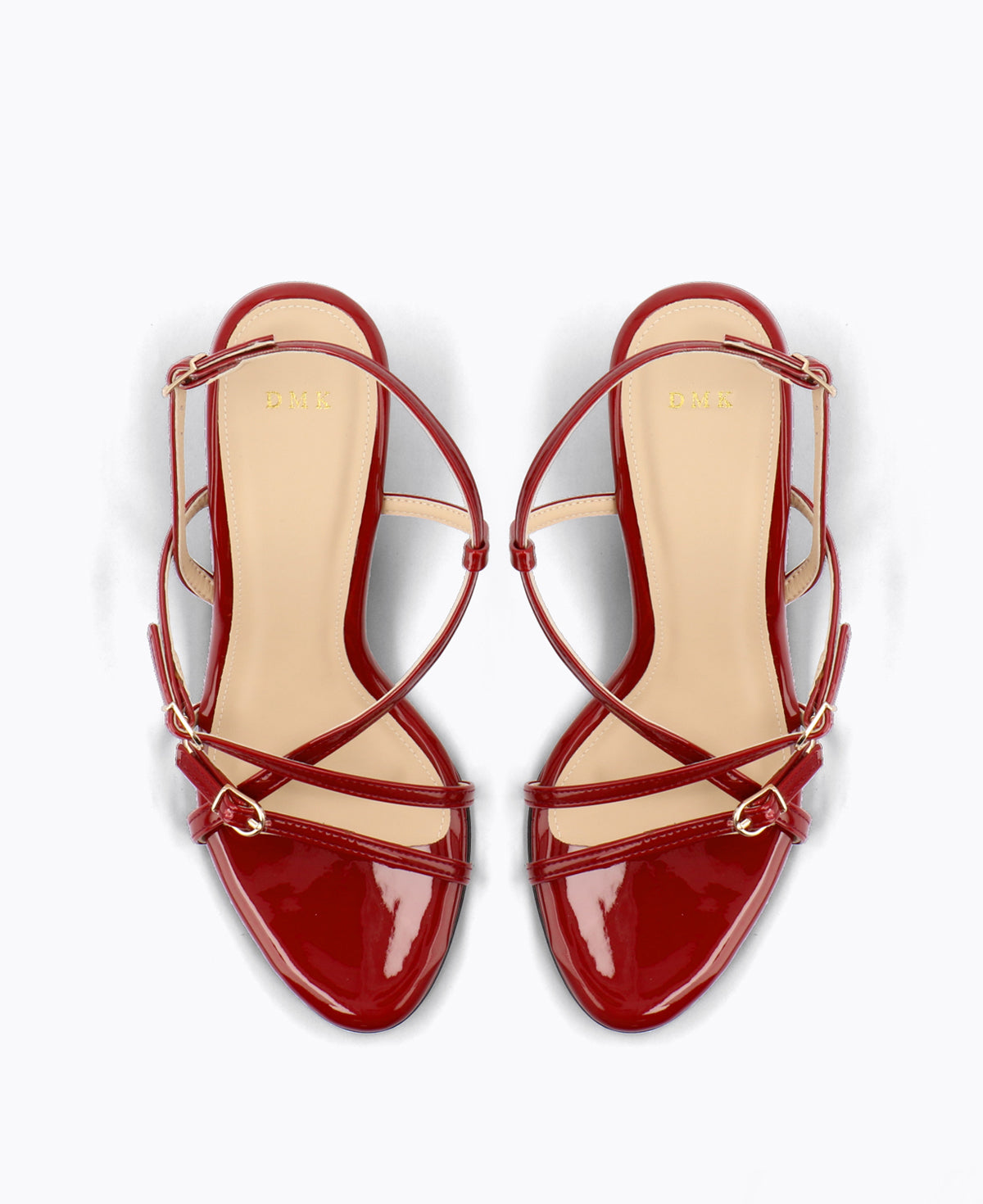 Maeve Strappy Heel Sandals - Maroon