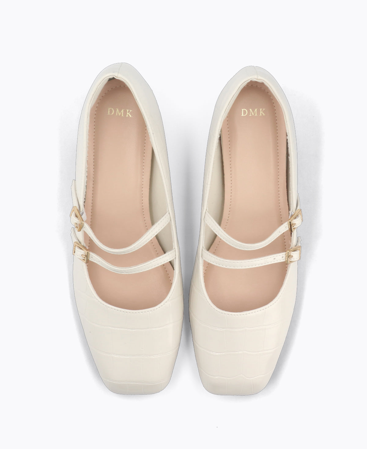 Carrie Mary Janes - Beige (Croc)
