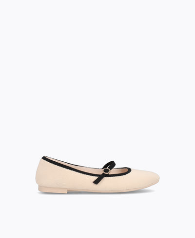 Kiara Mary Jane Flats - Beige