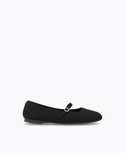 Kiara Mary Jane Flats - Black