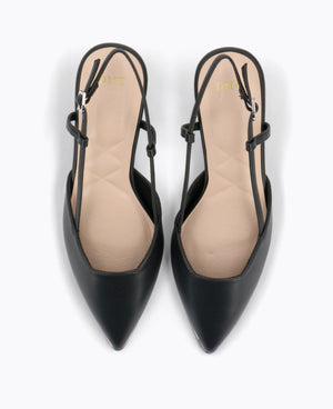 Clara Slingback Heel Pumps - Black