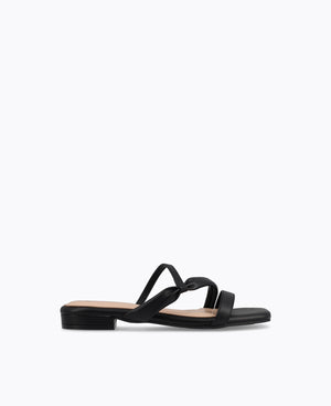 Maisie Flat Sandals - Black