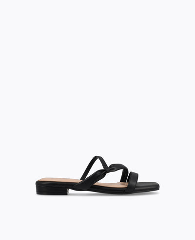 Maisie Flat Sandals - Black