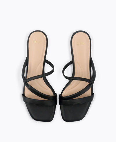 Maisie Flat Sandals - Black