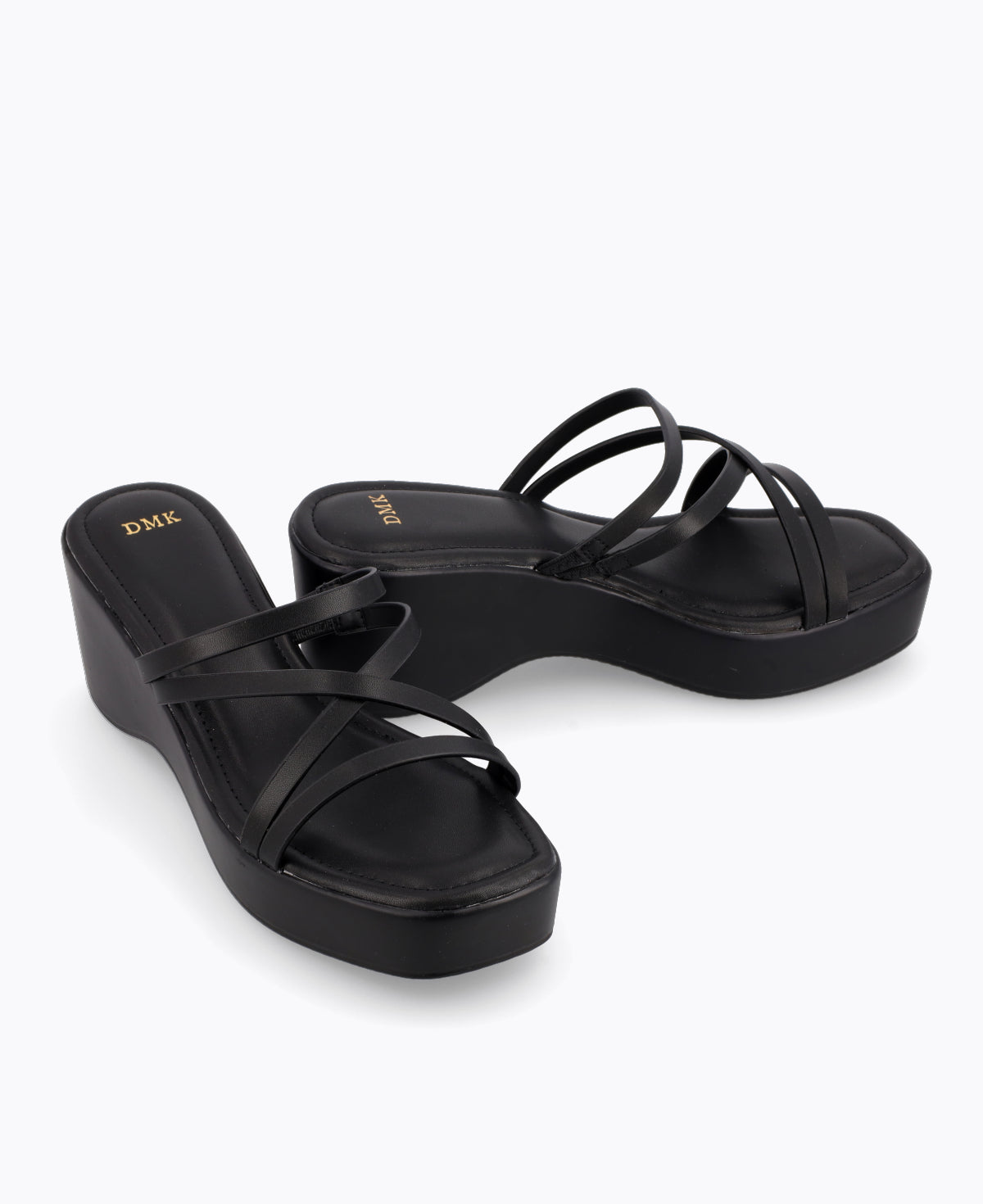 Stella Platform Heel Sandals - Black