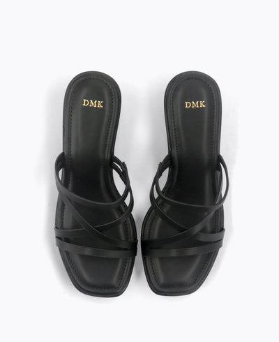 Stella Platform Heel Sandals - Black