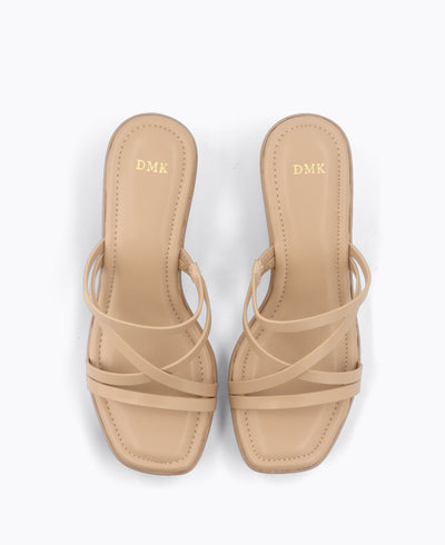 Stella Platform Heel Sandals - Nude