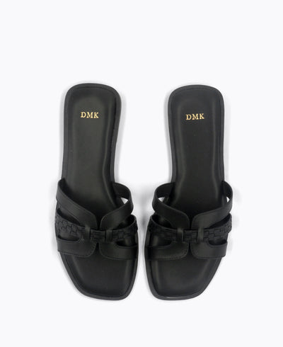 Erina Flat Sandals - Black