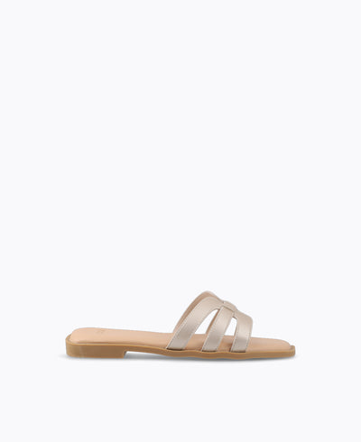 Erina Flat Sandals - Gold
