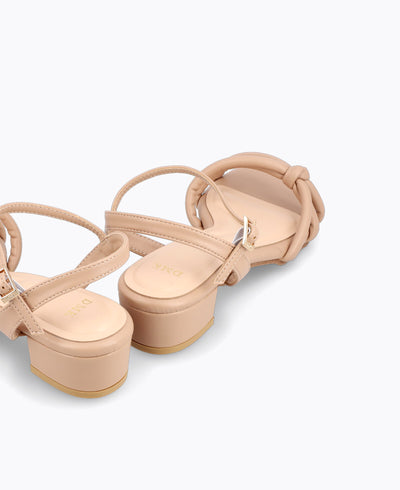 Scarlett Heel Sandals - Nude