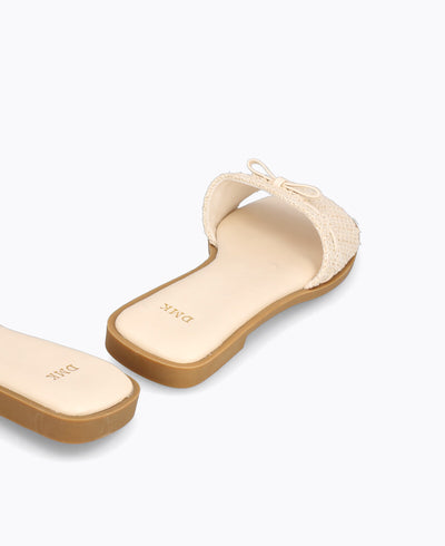 Clara Flat Sandals - Beige