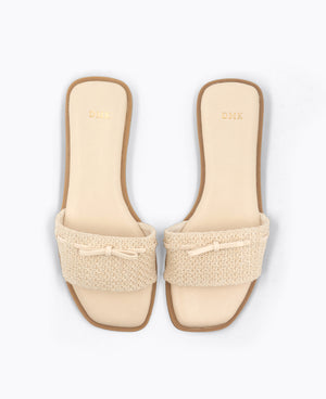 Clara Flat Sandals - Beige