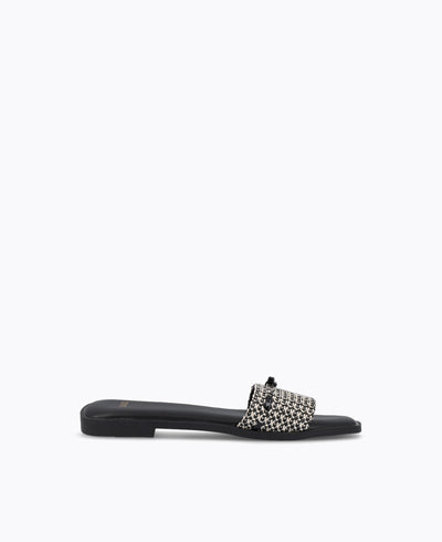 Clara Flat Sandals - Black