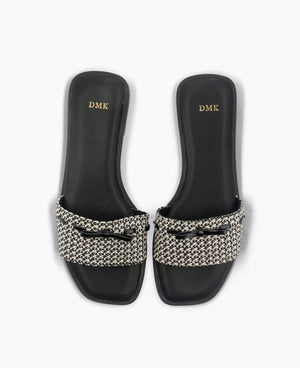Clara Flat Sandals - Black