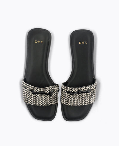 Clara Flat Sandals - Black