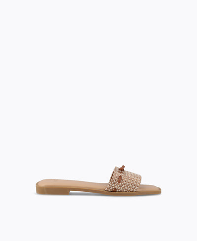 Clara Flat Sandals - Brown
